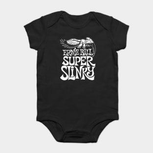 Slinky Strings In White Print Baby Bodysuit